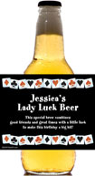 personalized casino theme beer bottle label